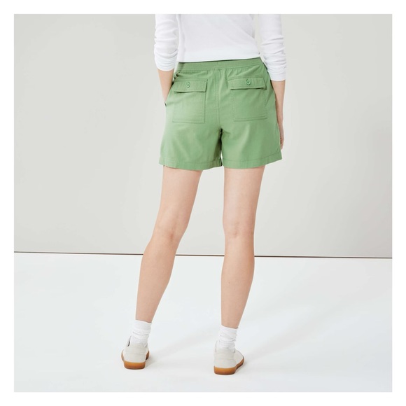 Free add on! NWOT Joe Fresh Twill Shorts in Dark Lime Green, size L - Picture 2 of 12